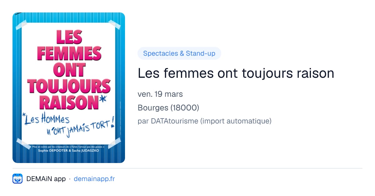 Les femmes ont toujours raison — Bourges