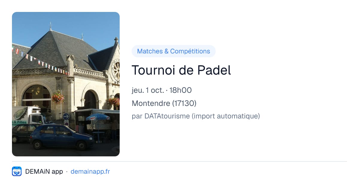 Tournoi de Padel — Montendre
