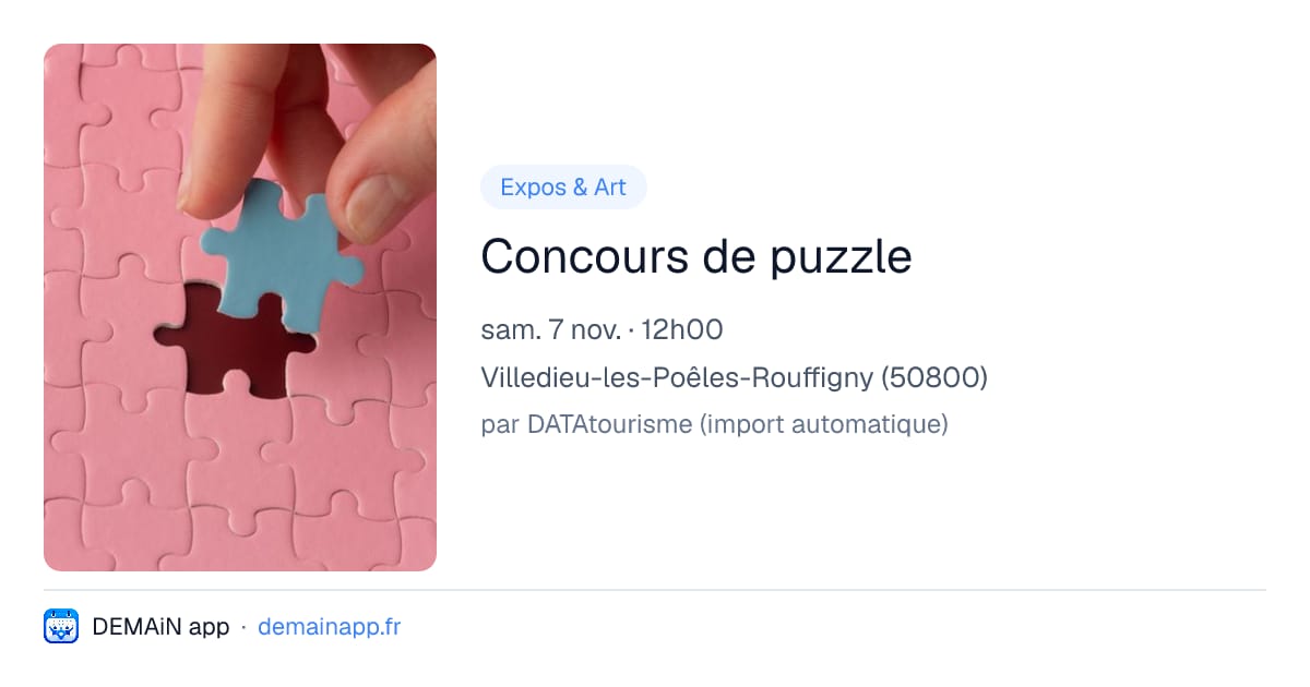 Concours de puzzle — Villedieu-les-Poêles-Rouffigny
