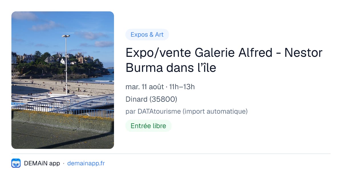 Expo/vente Galerie Alfred - Nestor Burma dans l’île — Dinard