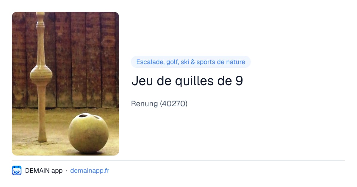 Jeu de quilles de 9 — Renung