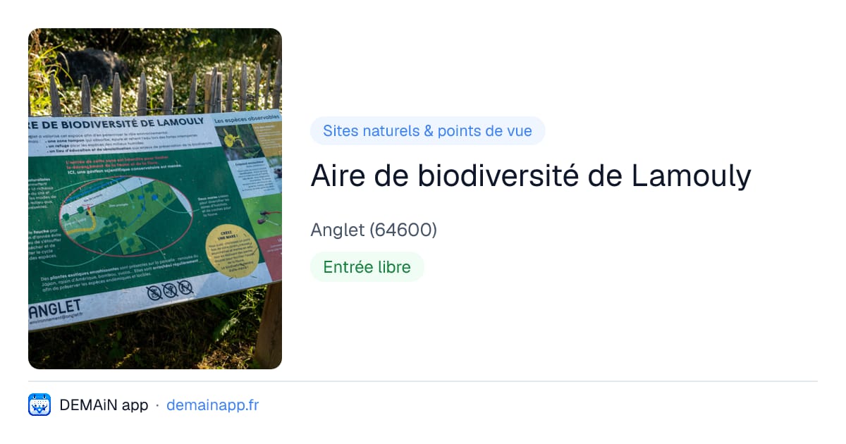 Aire de biodiversité de Lamouly — Anglet