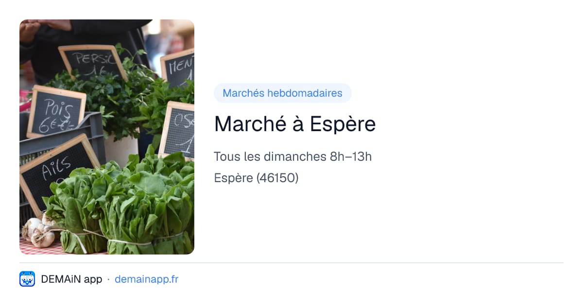 Marché à Espère — Espère