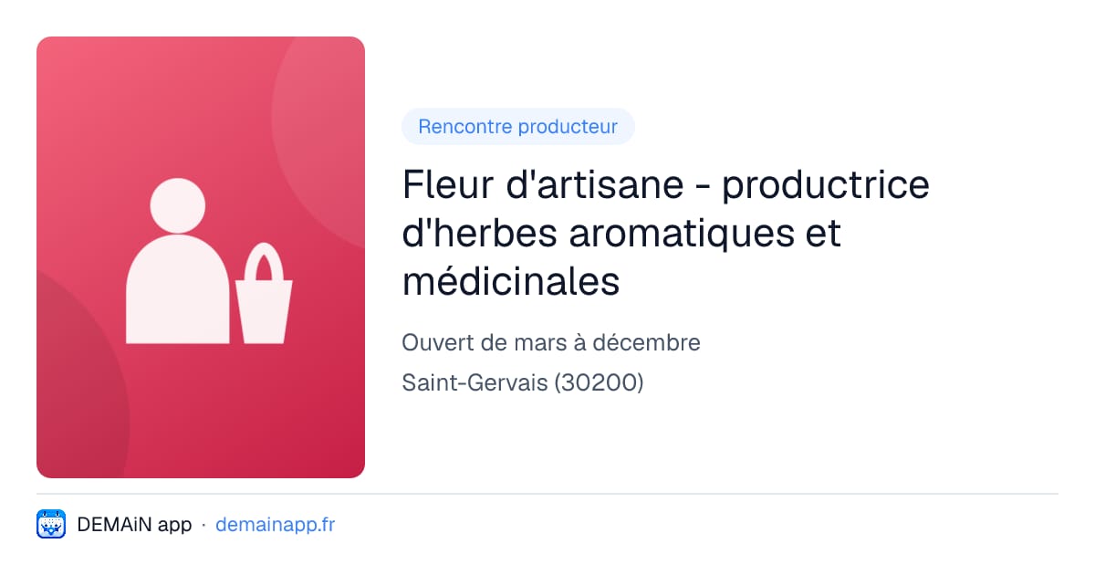 Fleur d'artisane - productrice d'herbes aromatiques et médicinales — Saint-Gervais