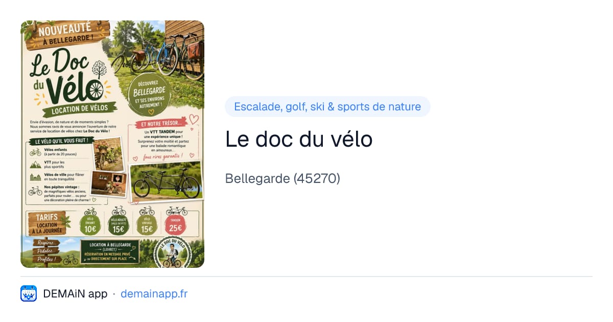Le doc du vélo — Bellegarde