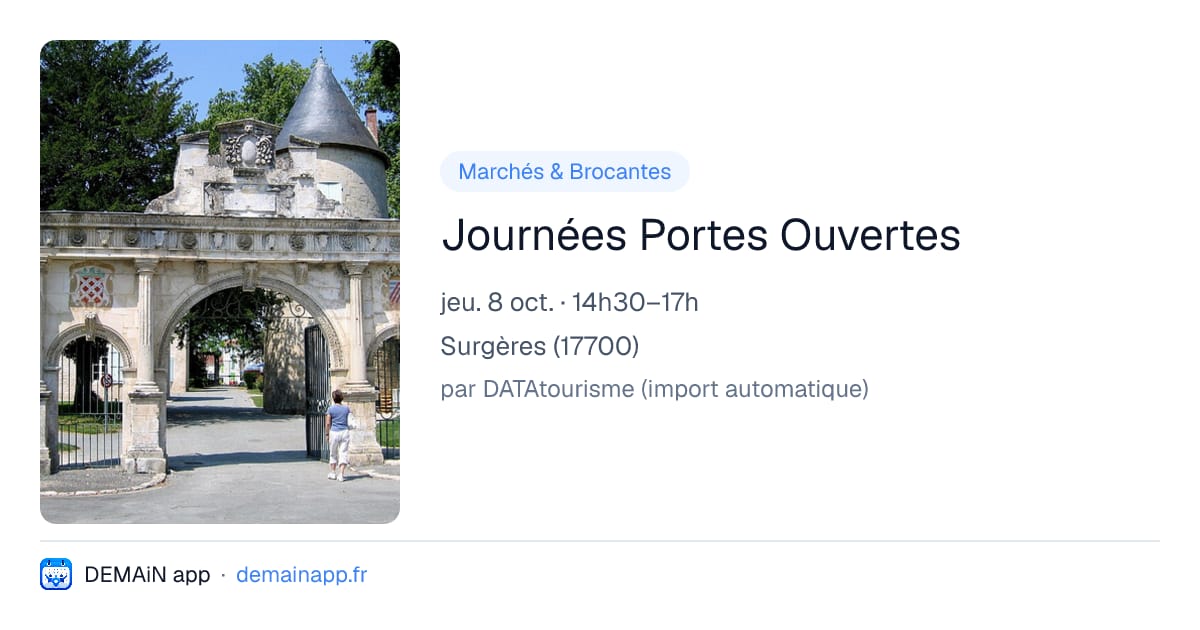 Journées Portes Ouvertes — Surgères