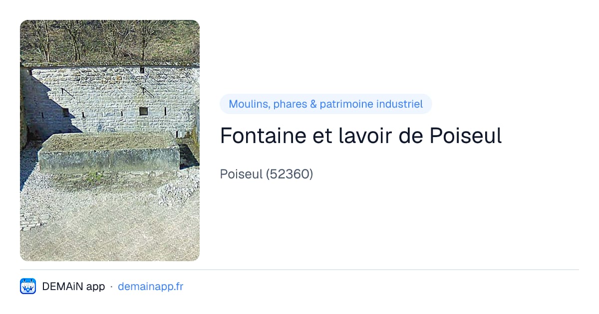 Fontaine et lavoir de Poiseul — Poiseul