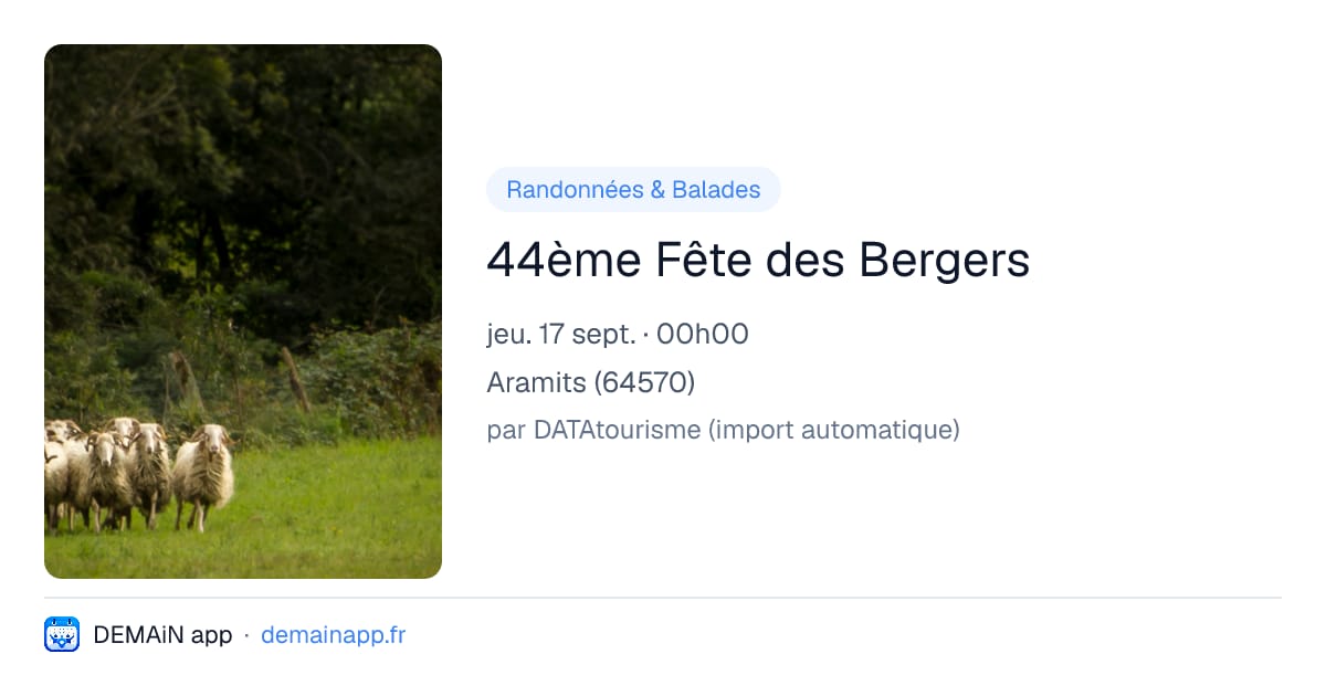 44ème Fête des Bergers — Aramits