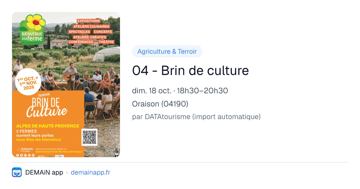 04 - Brin de culture — Oraison