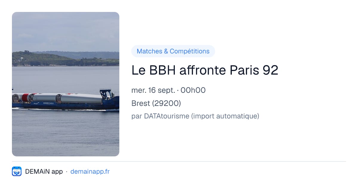 Le BBH affronte Paris 92 — Brest