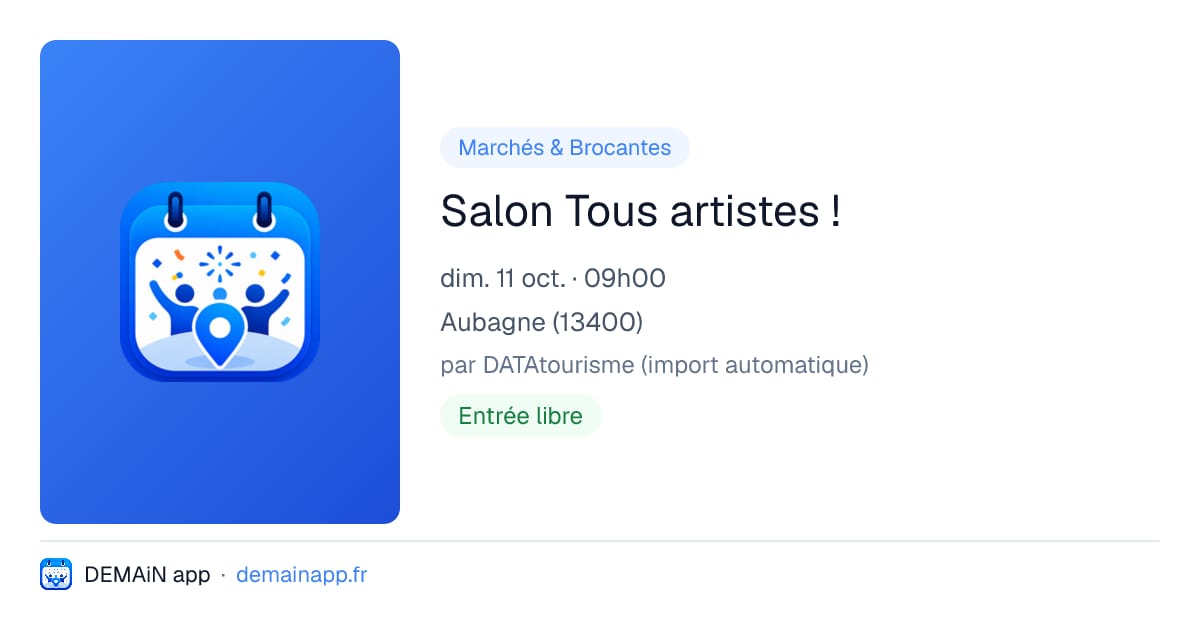 Salon Tous artistes ! — Aubagne