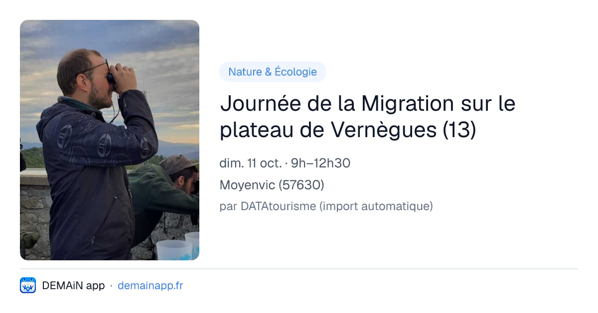 Journée de la Migration sur le plateau de Vernègues (13) — Moyenvic