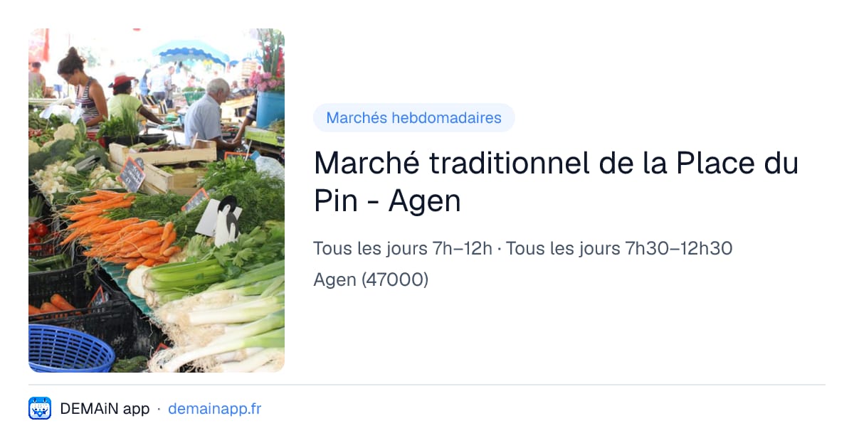 Marché traditionnel de la Place du Pin - Agen — Agen