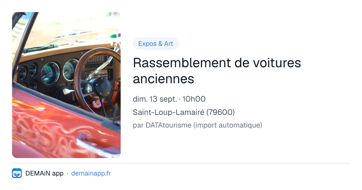 Rassemblement de voitures anciennes — Saint-Loup-Lamairé