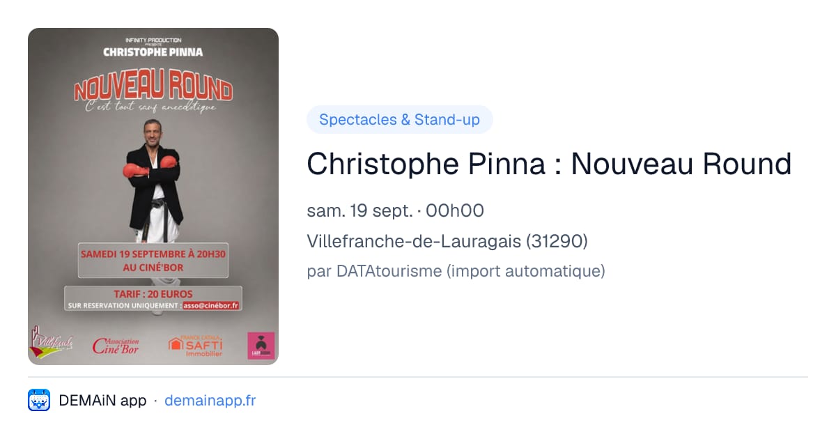 Christophe Pinna : Nouveau Round — Villefranche-de-Lauragais