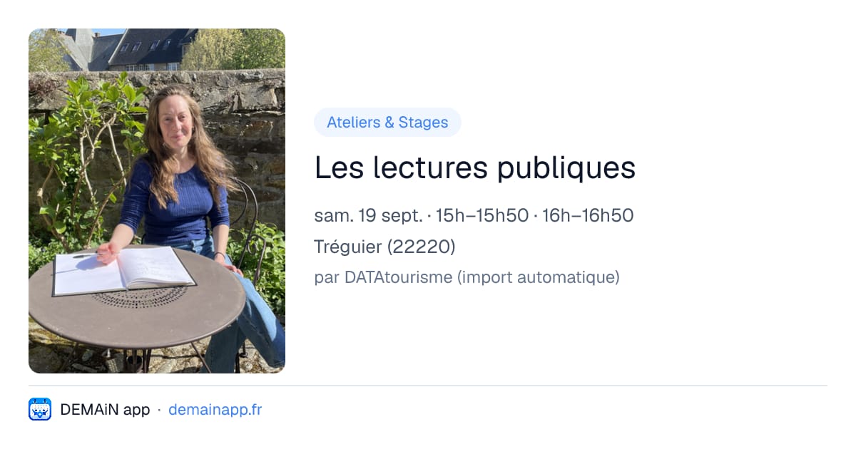 Les lectures publiques — Tréguier