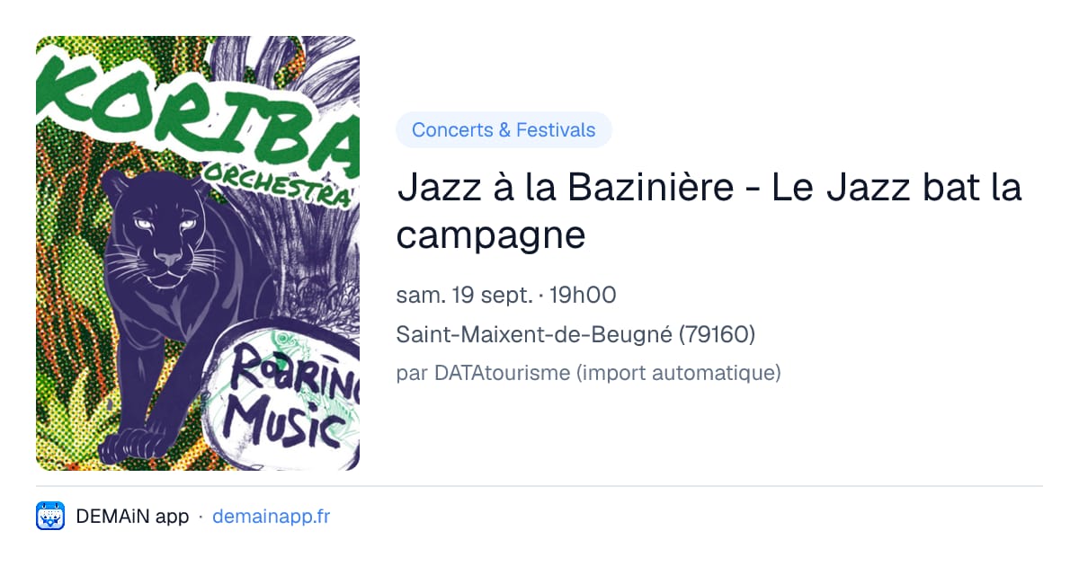 Jazz à la Bazinière - Le Jazz bat la campagne — Saint-Maixent-de-Beugné