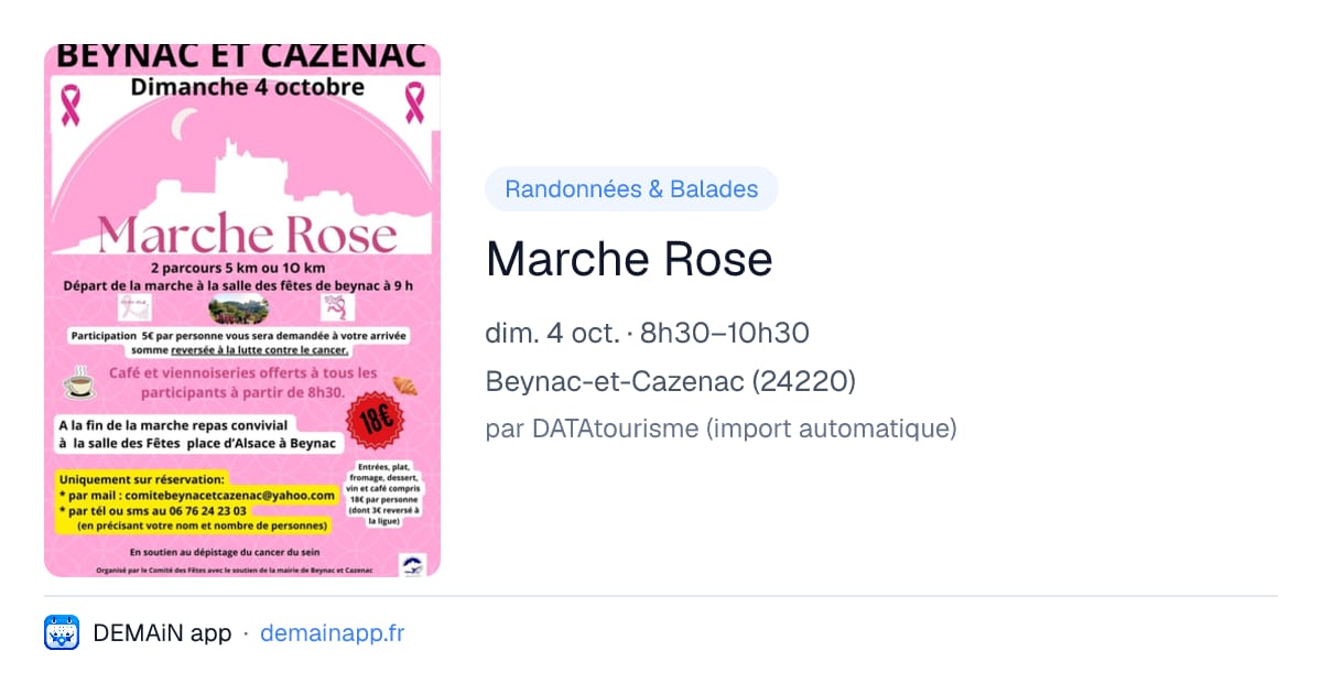 Marche Rose — Beynac-et-Cazenac