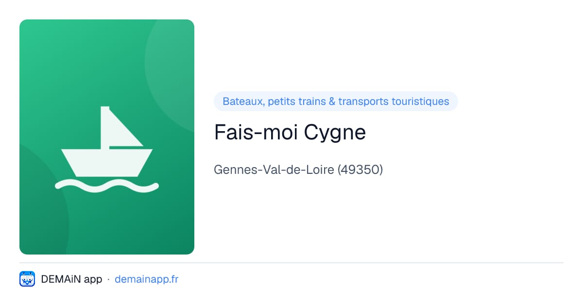 Fais-moi Cygne — Gennes-Val-de-Loire