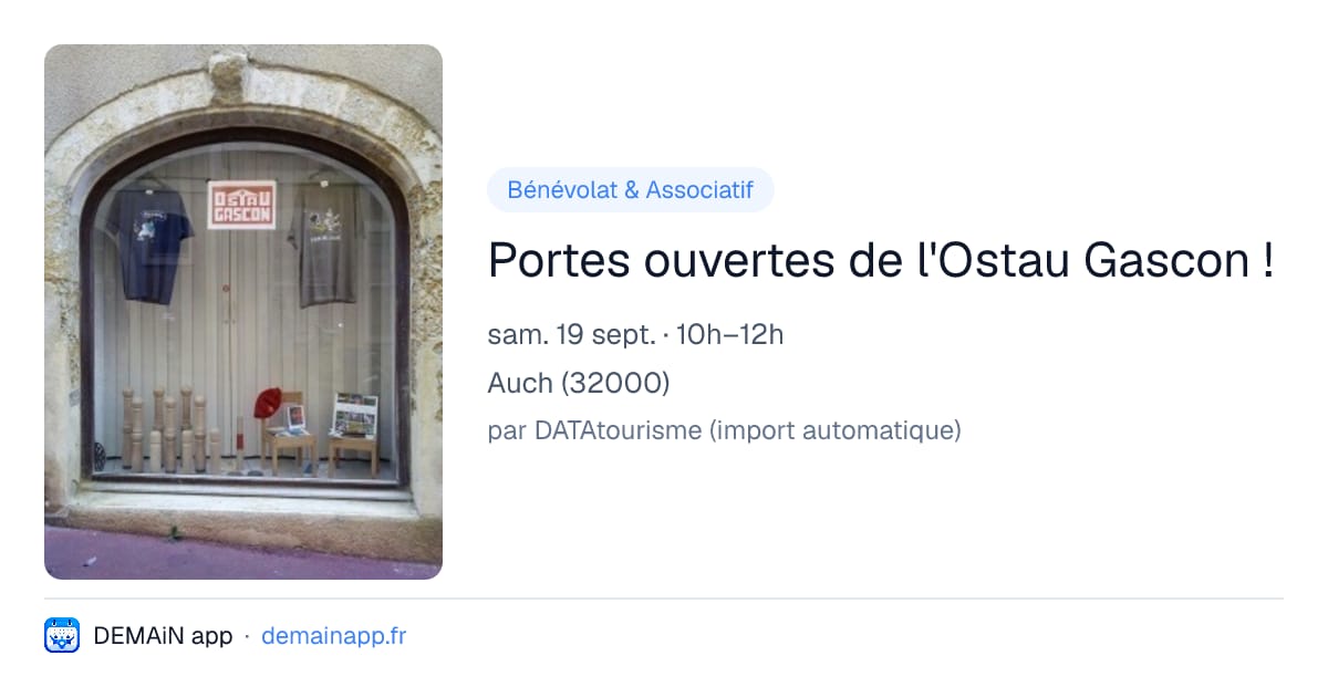 Portes ouvertes de l'Ostau Gascon ! — Auch
