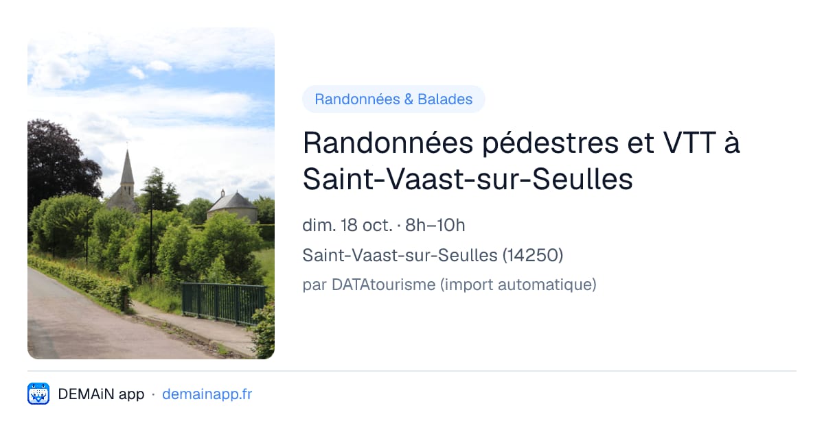Randonnées pédestres et VTT à Saint-Vaast-sur-Seulles — Saint-Vaast-sur-Seulles