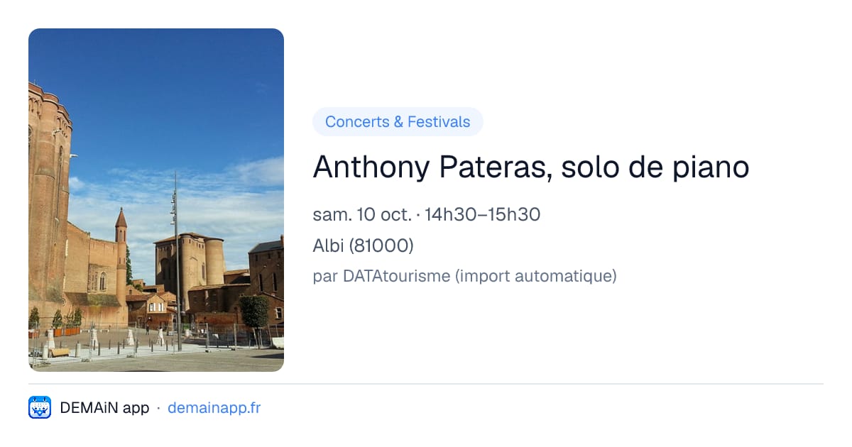 Anthony Pateras, solo de piano — Albi