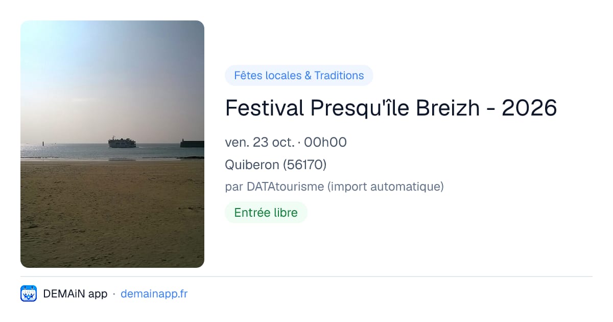 Festival Presqu'île Breizh - 2026 — Quiberon