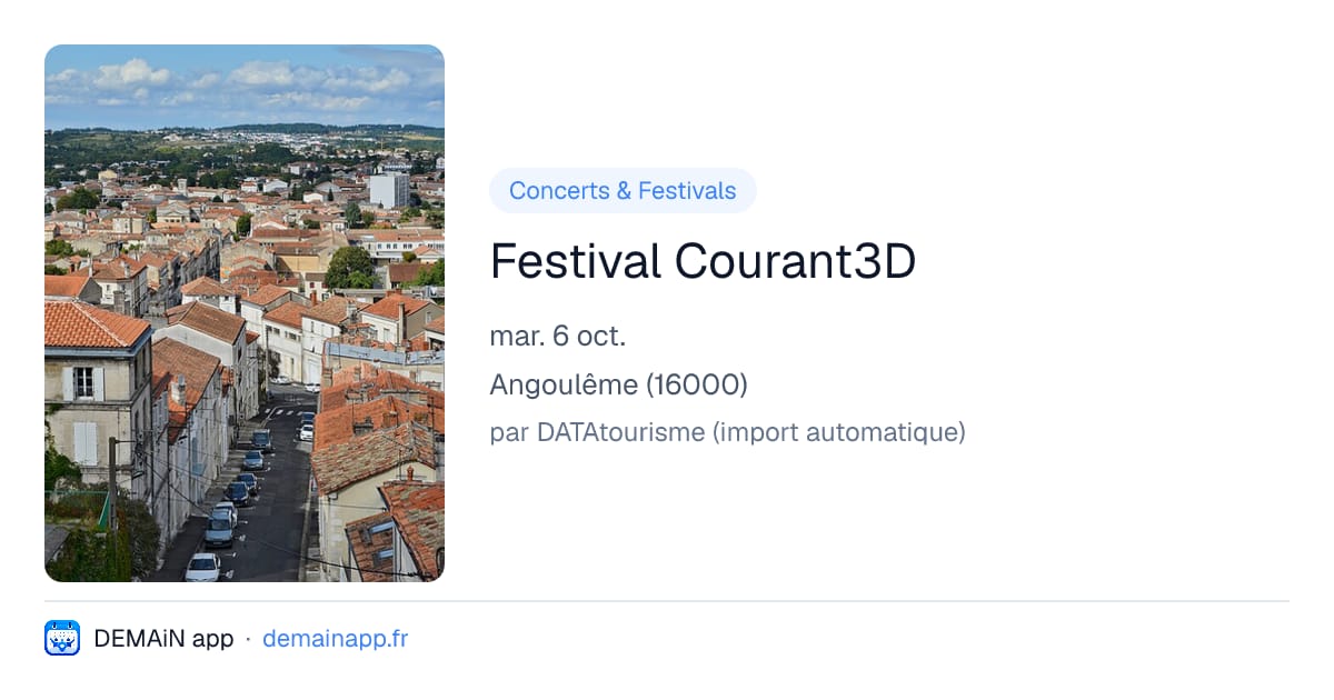 Festival Courant3D — Angoulême