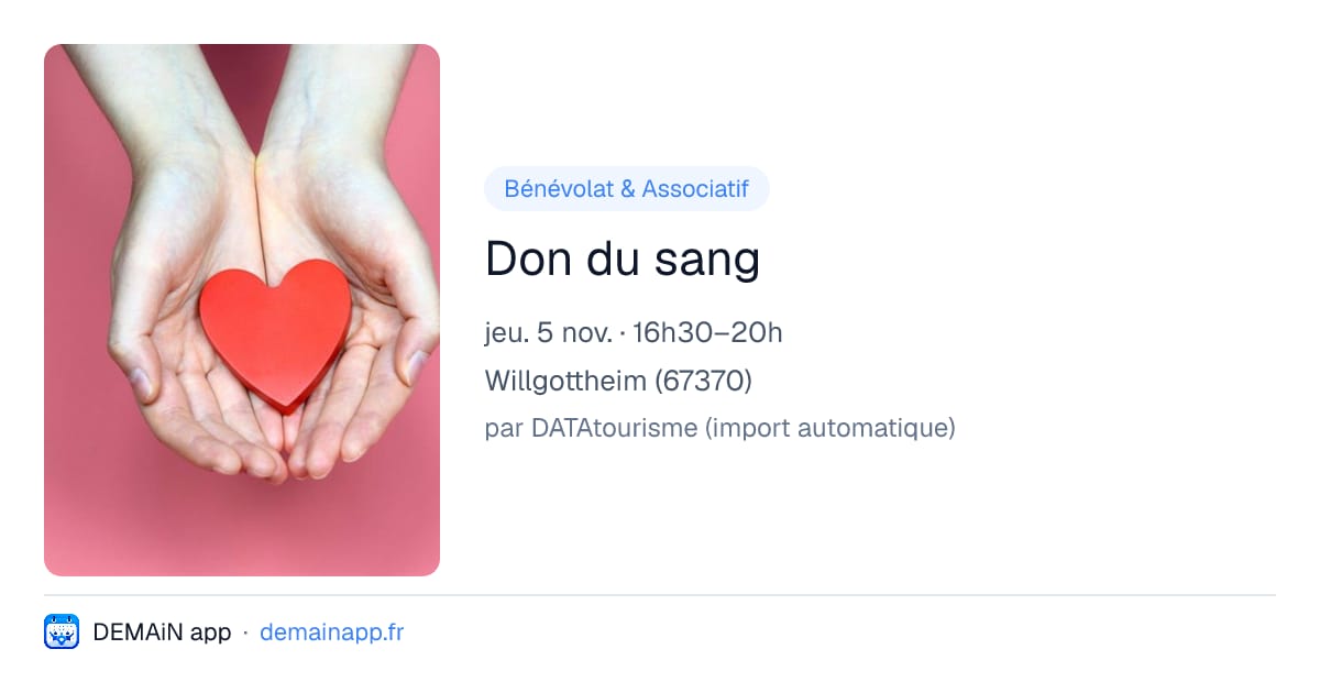 Don du sang — Willgottheim