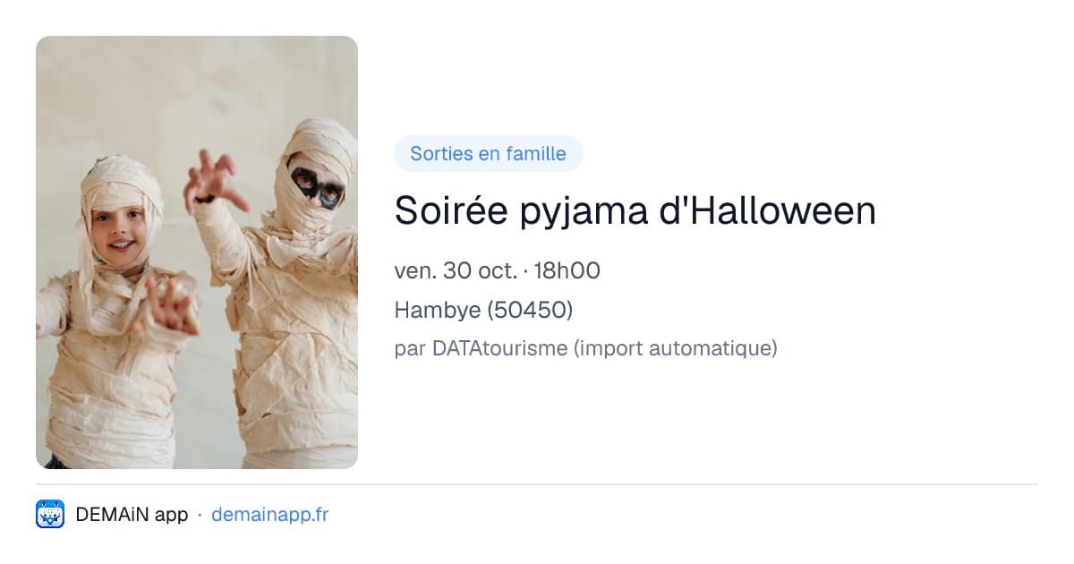 Soirée pyjama d'Halloween — Hambye