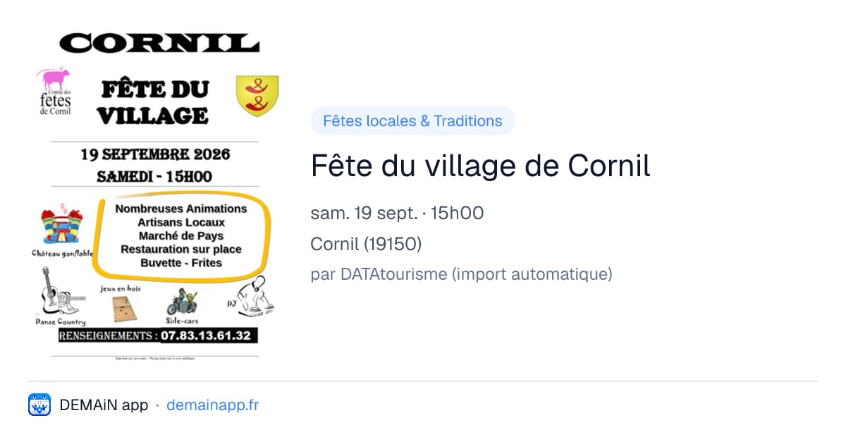 Fête du village de Cornil — Cornil