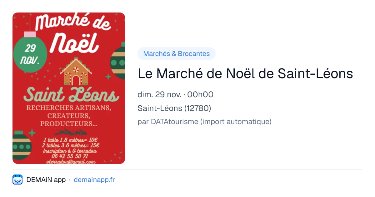 Le Marché de Noël de Saint-Léons — Saint-Léons