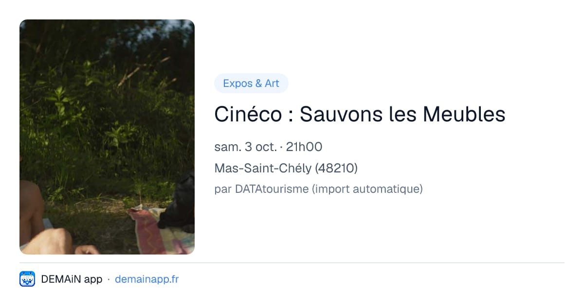 Cinéco : Sauvons les Meubles — Mas-Saint-Chély
