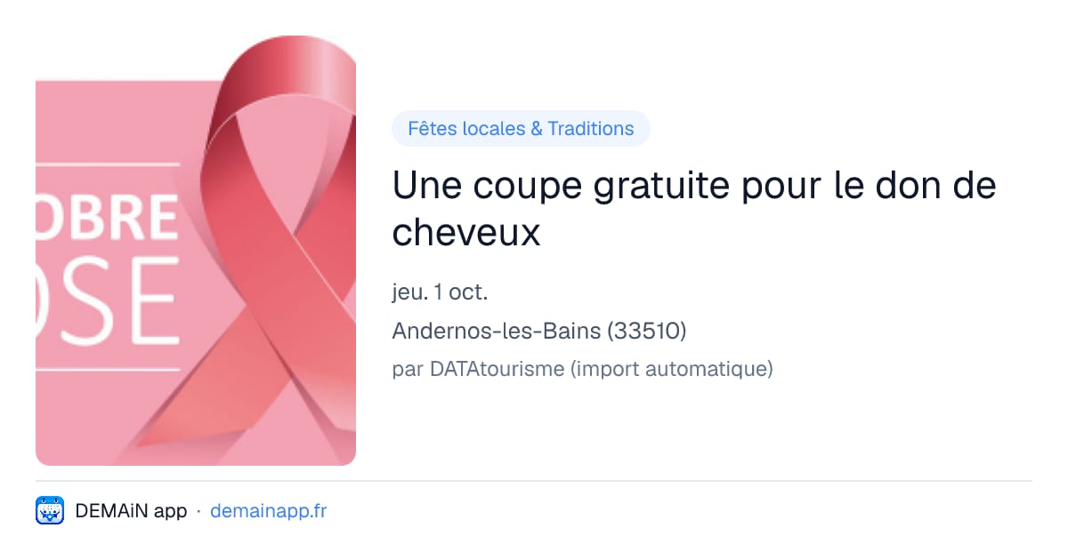 Une coupe gratuite pour le don de cheveux — Andernos-les-Bains