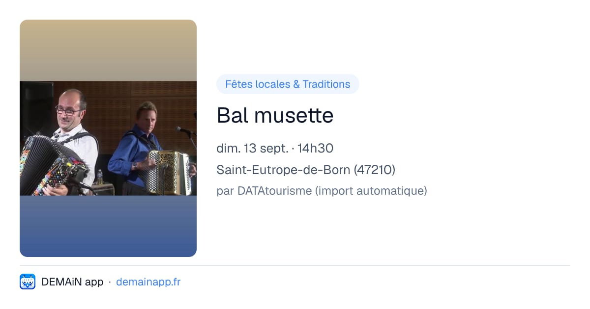 Bal musette — Saint-Eutrope-de-Born