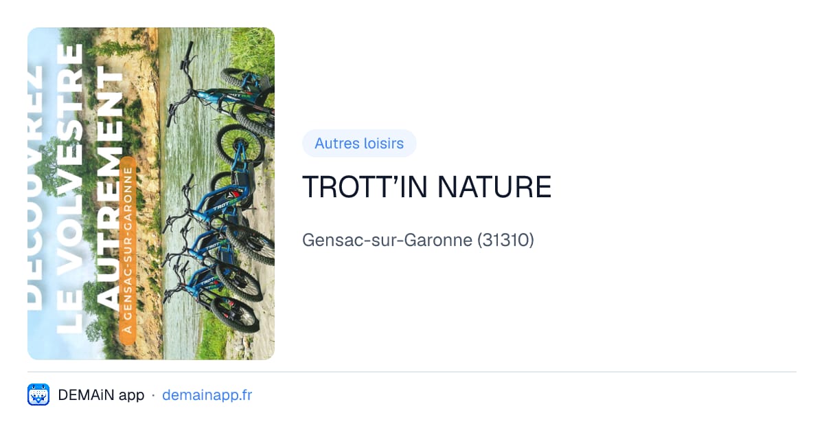 TROTT’IN NATURE — Gensac-sur-Garonne