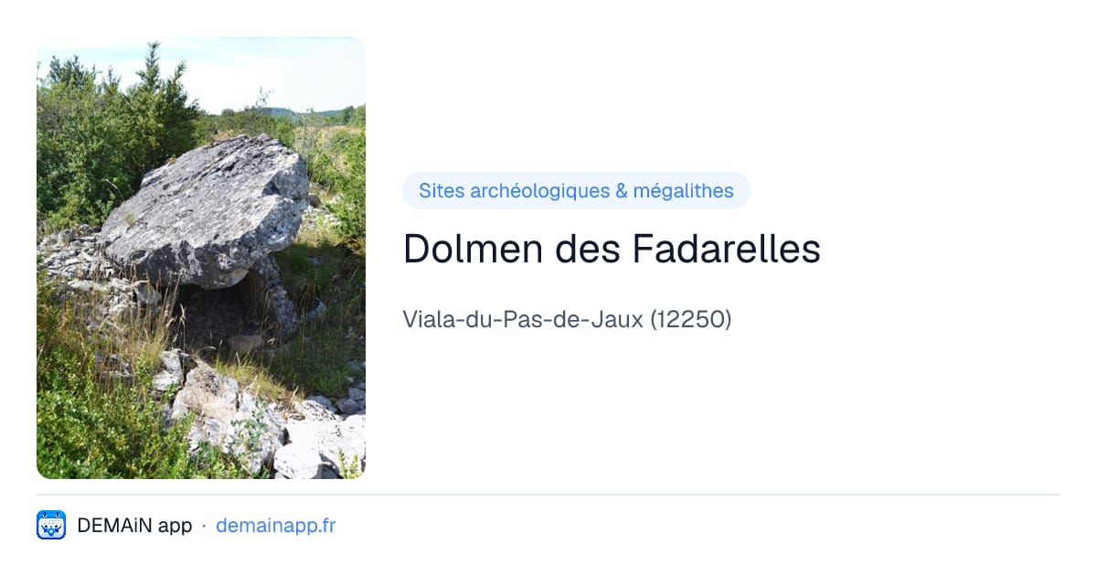 Dolmen des Fadarelles — Viala-du-Pas-de-Jaux