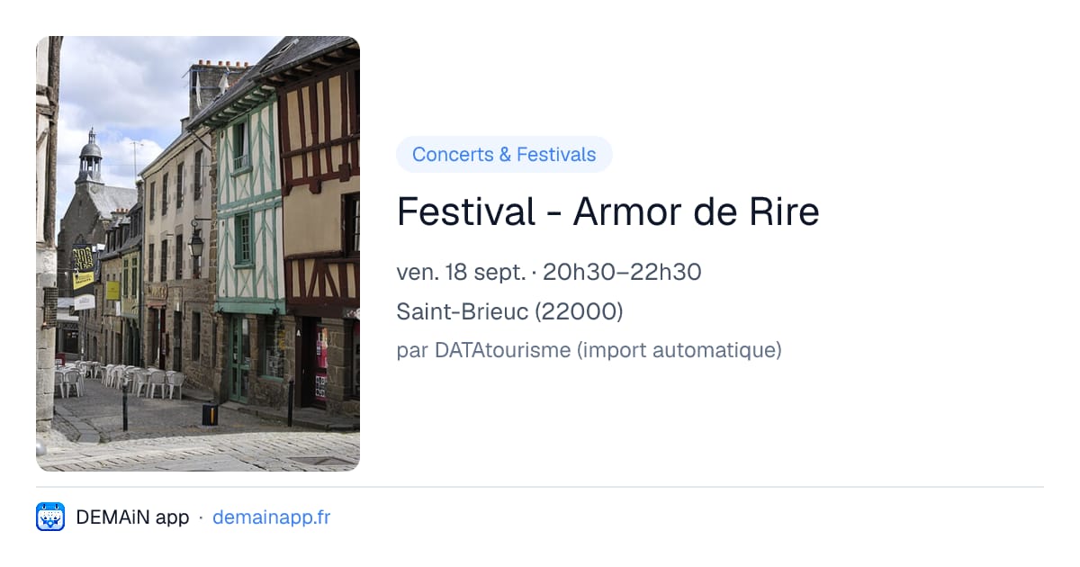 Festival - Armor de Rire — Saint-Brieuc