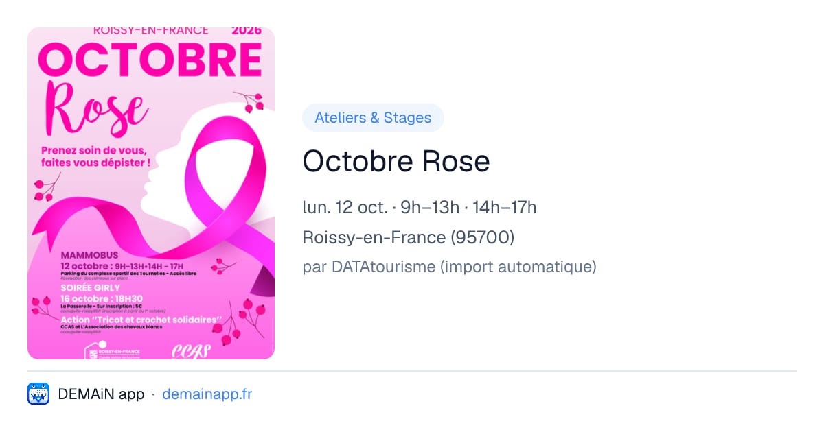 Octobre Rose — Roissy-en-France