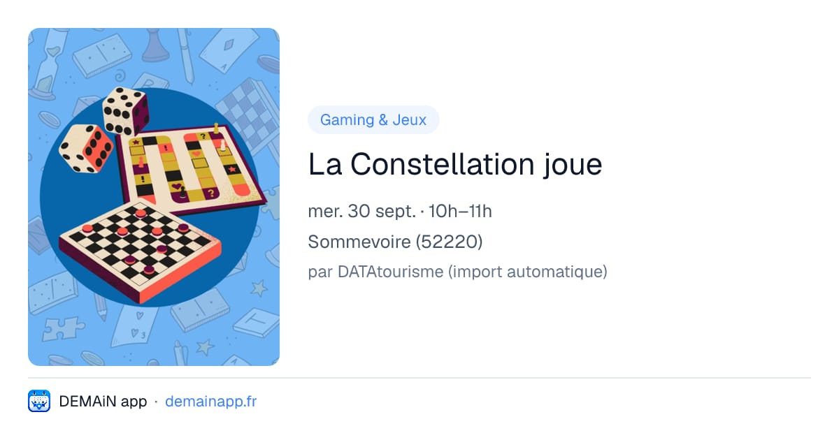 La Constellation joue — Sommevoire