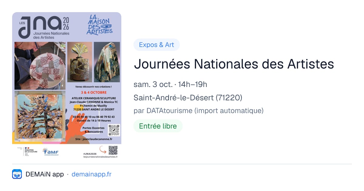 Journées Nationales des Artistes — Saint-André-le-Désert