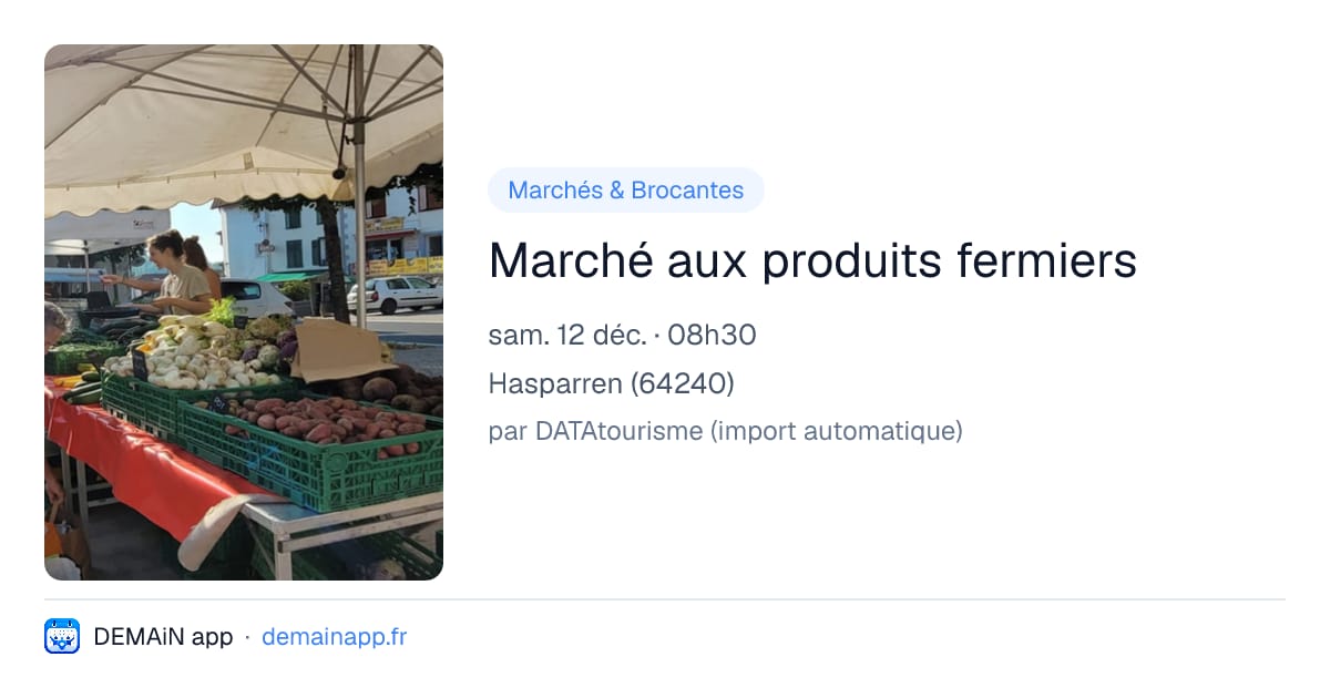 Marché aux produits fermiers — Hasparren
