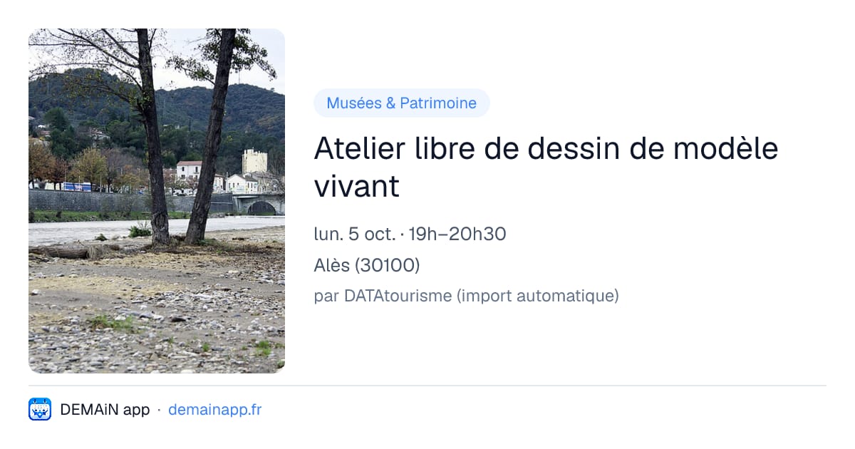 Atelier libre de dessin de modèle vivant — Alès