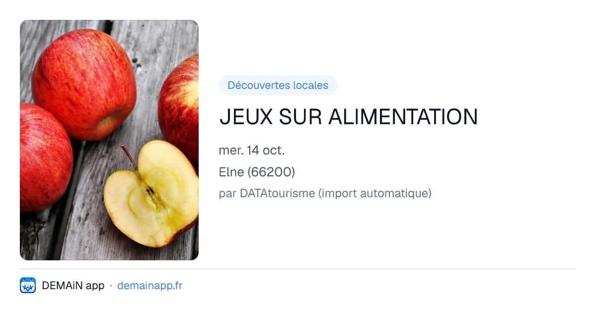 JEUX SUR ALIMENTATION — Elne