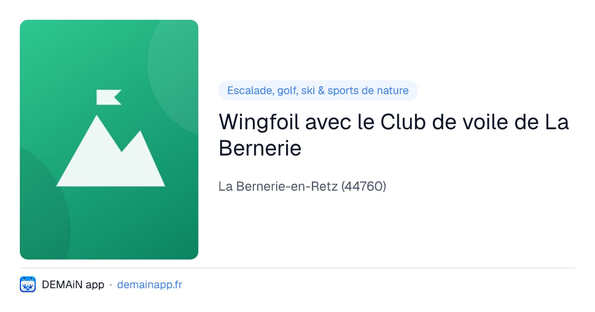 Wingfoil avec le Club de voile de La Bernerie — La Bernerie-en-Retz