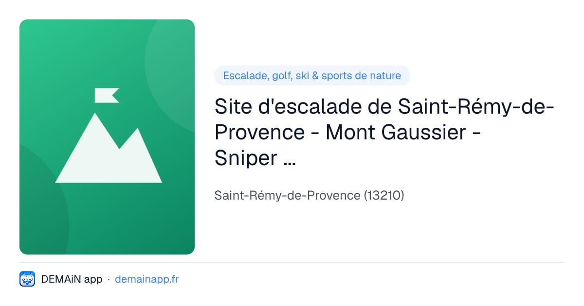 Site d'escalade de Saint-Rémy-de-Provence - Mont Gaussier - Sniper Gauche et Droite — Saint-Rémy-de-Provence