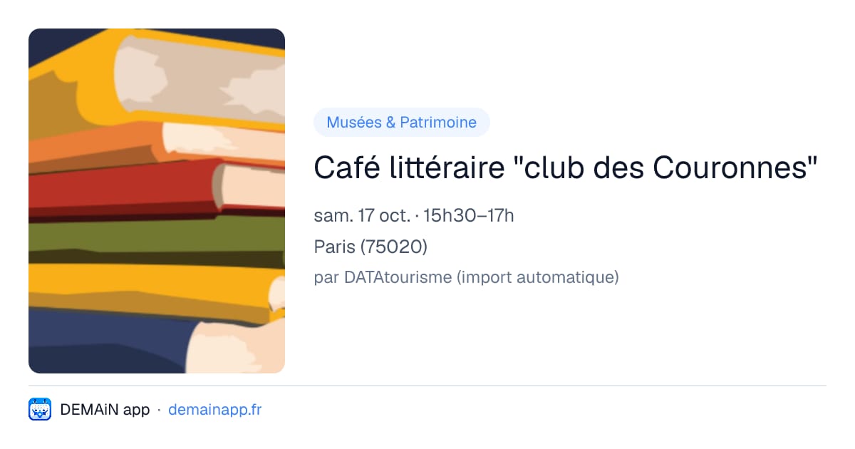Café littéraire "club des Couronnes" — Paris