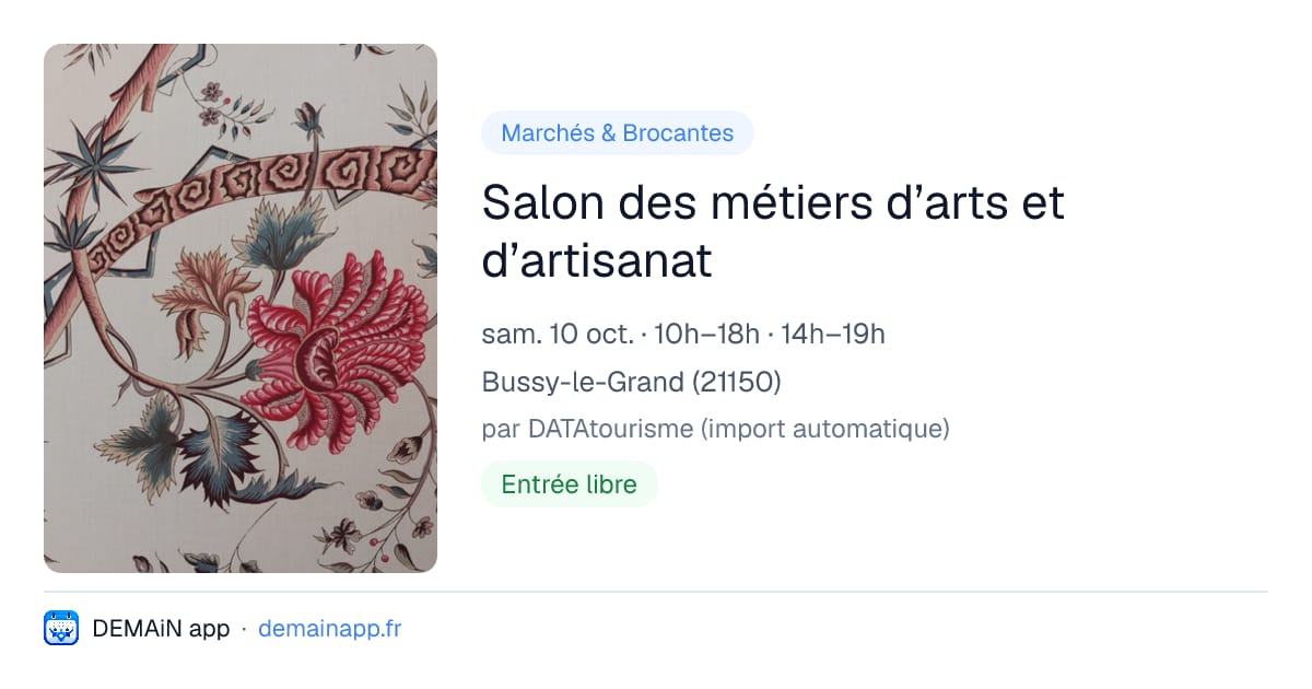 Salon des métiers d’arts et d’artisanat — Bussy-le-Grand