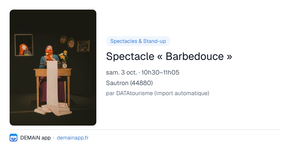 Spectacle « Barbedouce » — Sautron