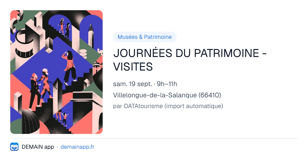 JOURNÉES DU PATRIMOINE - VISITES — Villelongue-de-la-Salanque